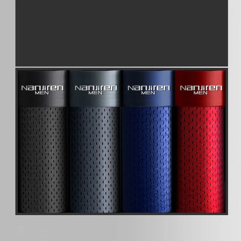 Boxers Men Boxer Shorts Men Underwear Male Underwear Boxers Homme Ice Silk Mesh Boxershorts plus Size Panties Sexy Underpants