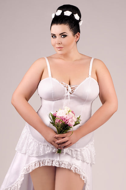 weißes langes Kleid E/2020 54/56 von Andalea Dessous-1